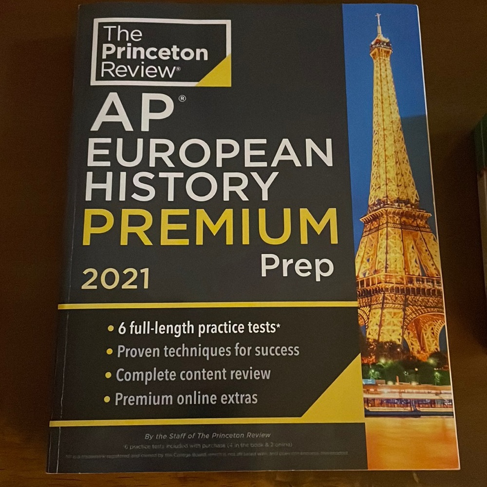 AP European History Premium Prep book and 450 pack of flash cards